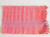 Mini Khadi Tea Towel  Dusk Pink