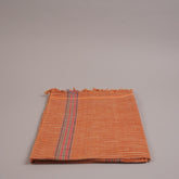 Ochre & Orange hand loomed cotton towel