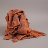 Ochre & Orange hand loomed cotton towel