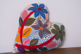 Hand embroidered heart, made in South Africa by a women's association