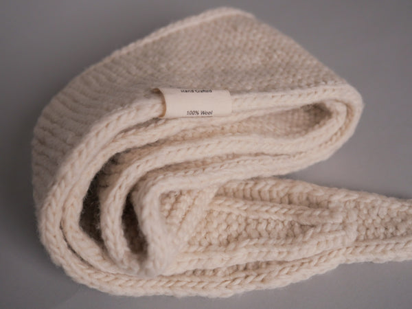 Écharpe cravate artisanale tricotée à la main, 100% laine