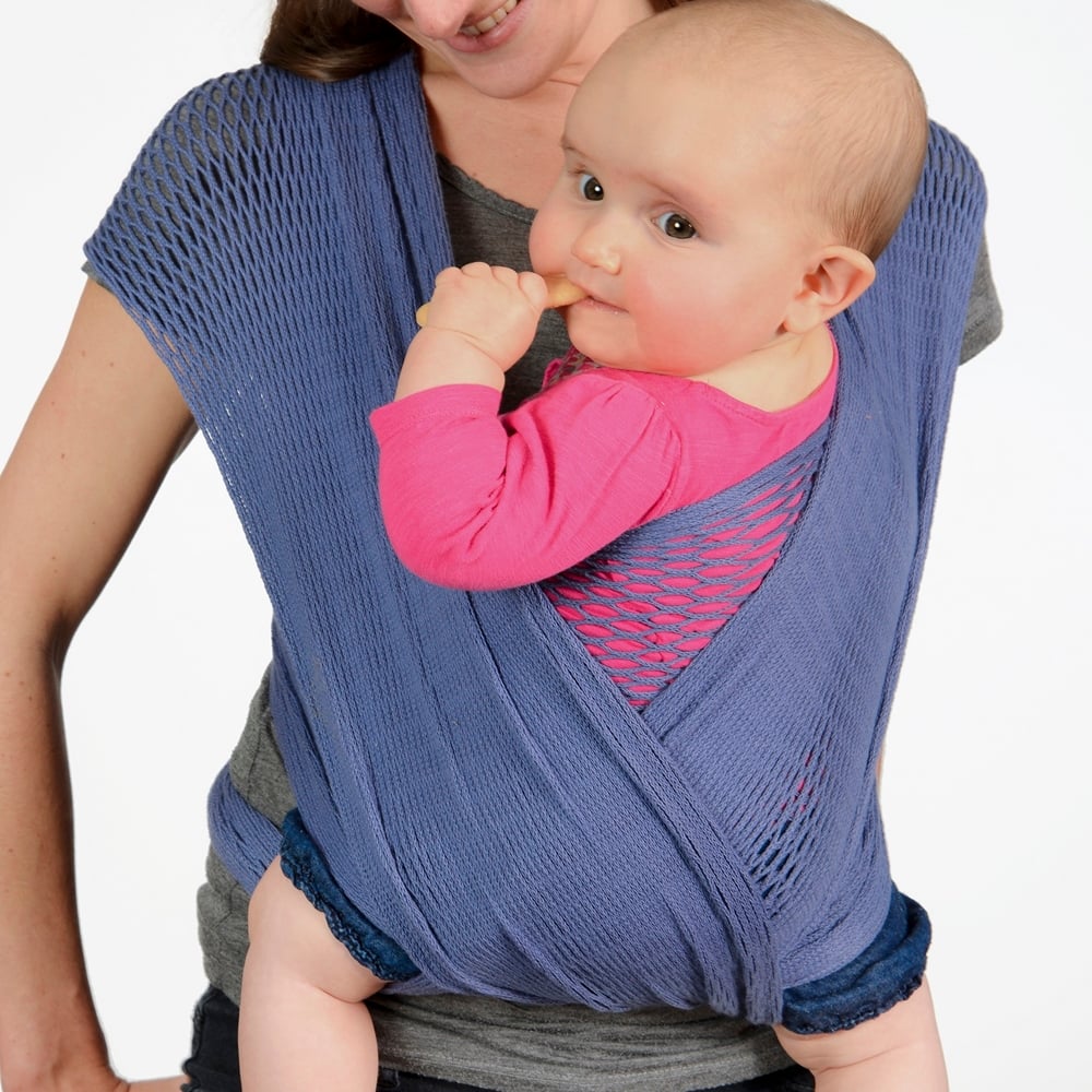 BLUE baby carrier wrap, Made in France