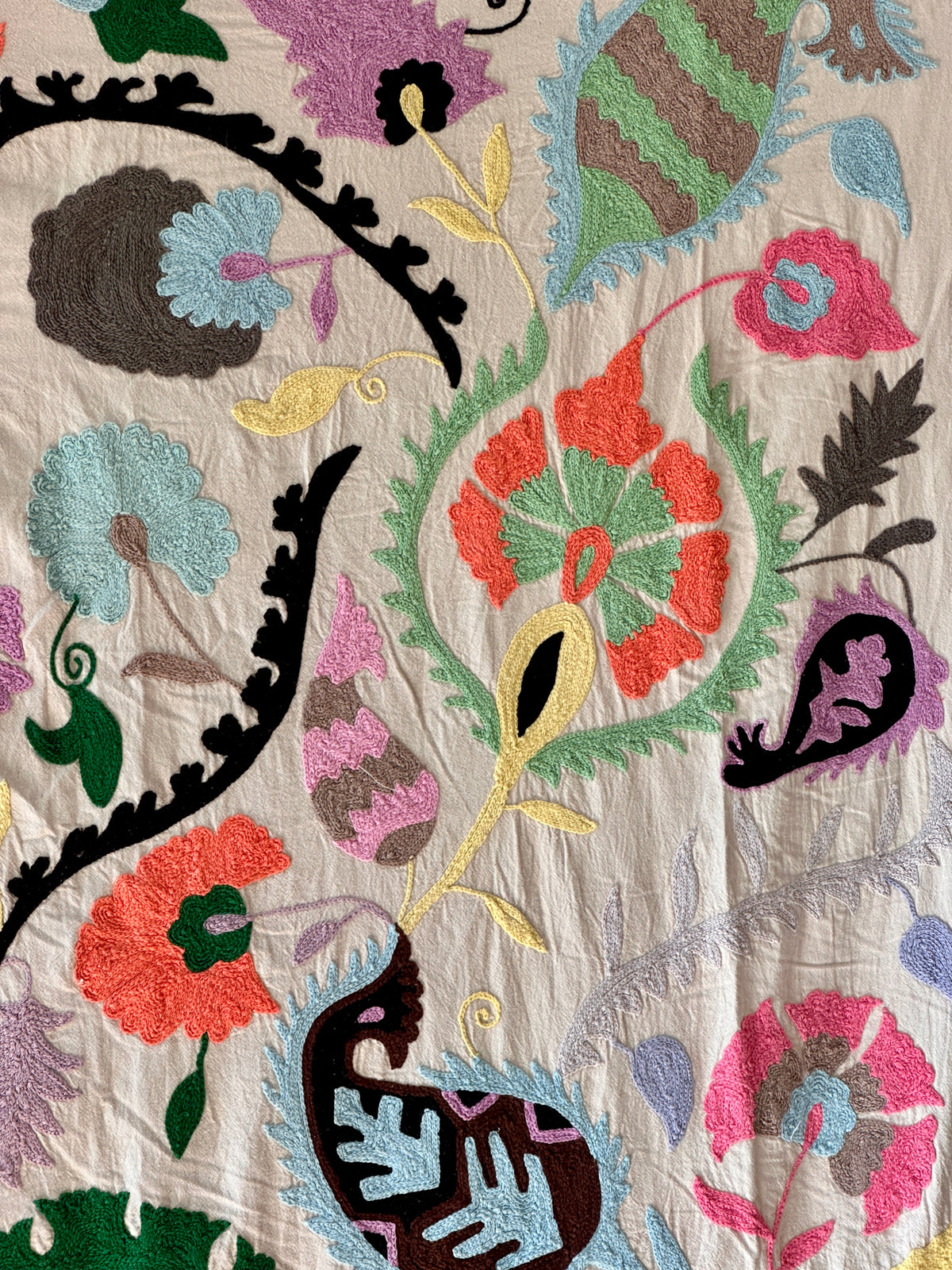 Mochi blanket, hand-embroidered No.14