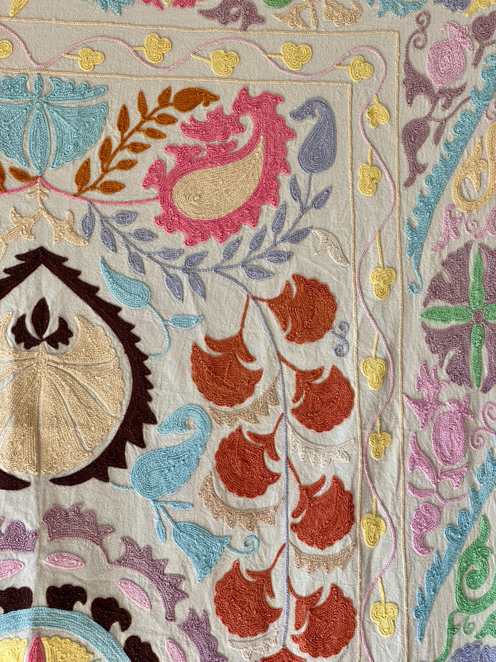 Mochi blanket, hand-embroidered No.15