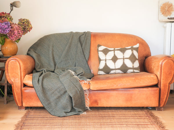 Irish blanket, fine wool "moss"