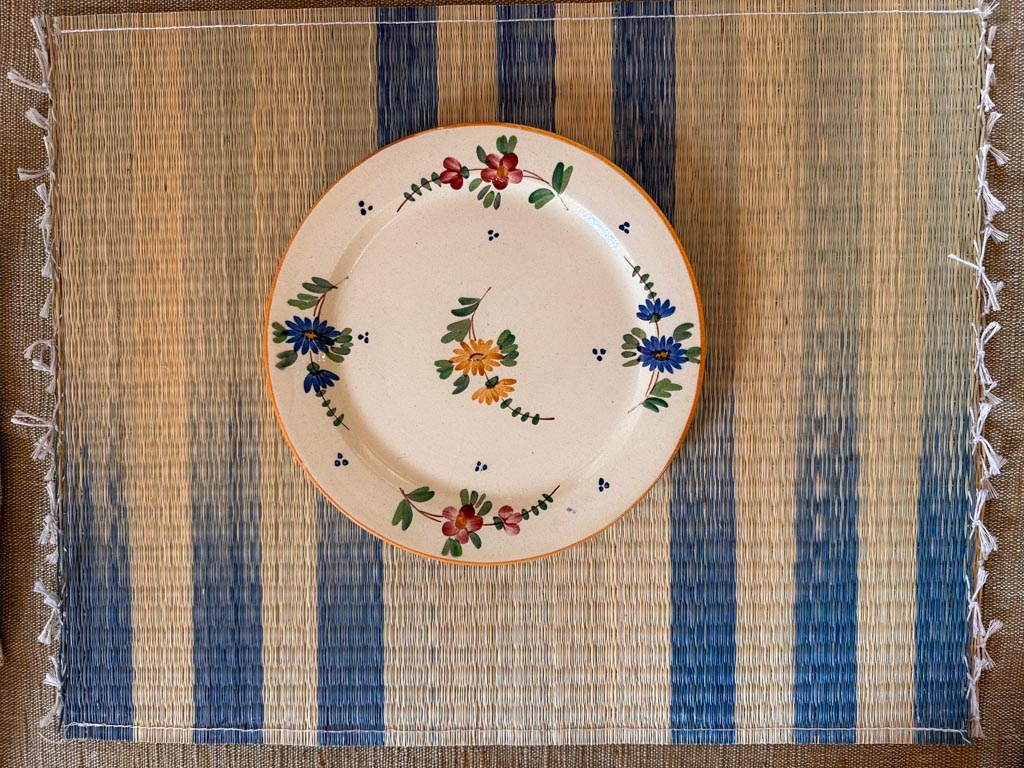 Handwoven place mat, Blue Horizon River