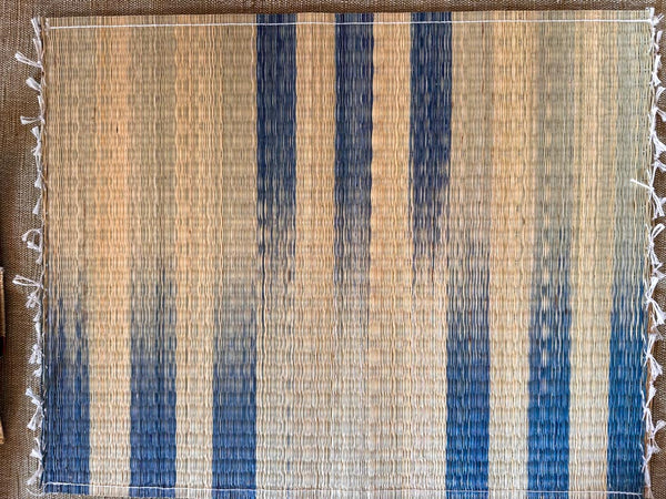 Handwoven place mat, Blue Horizon River