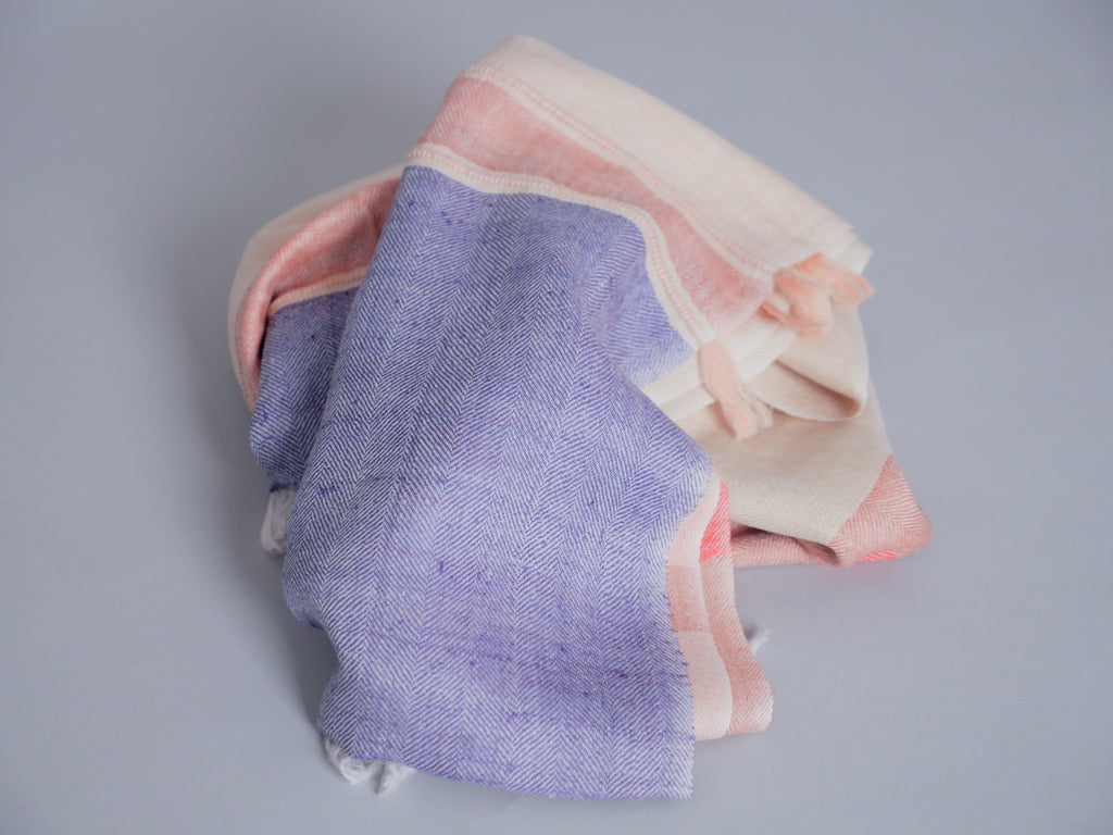 Himalaya Dusk Scarf, Handwoven Cashmere