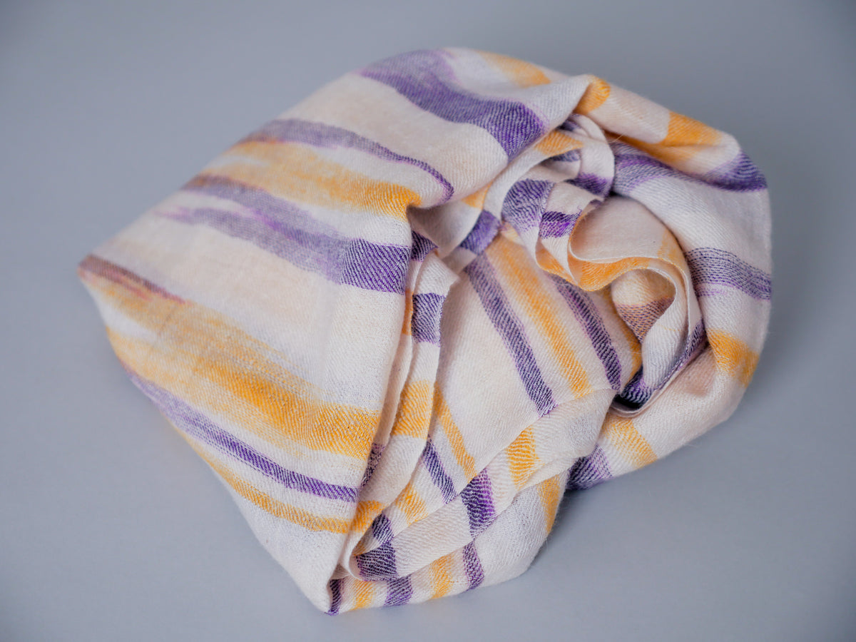 Pure pashmina ikat scarf, handwoven