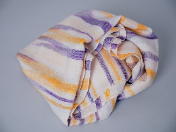 Pure pashmina ikat scarf, handwoven