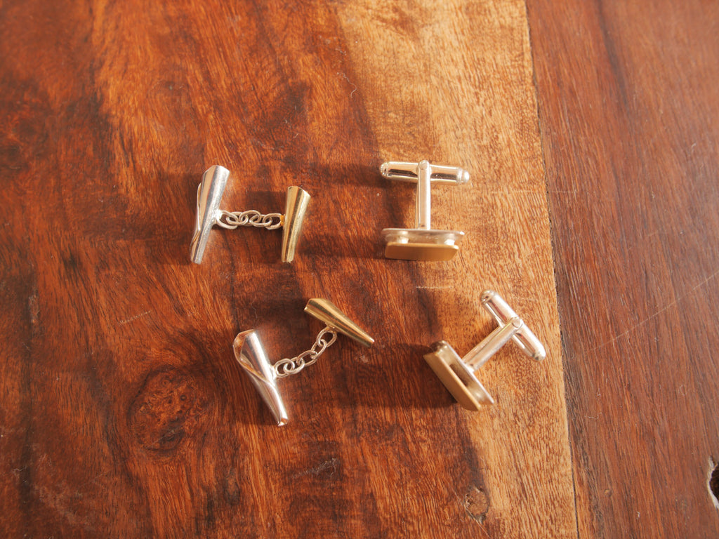 Maya Magal, cufflinks, gold-plated silver