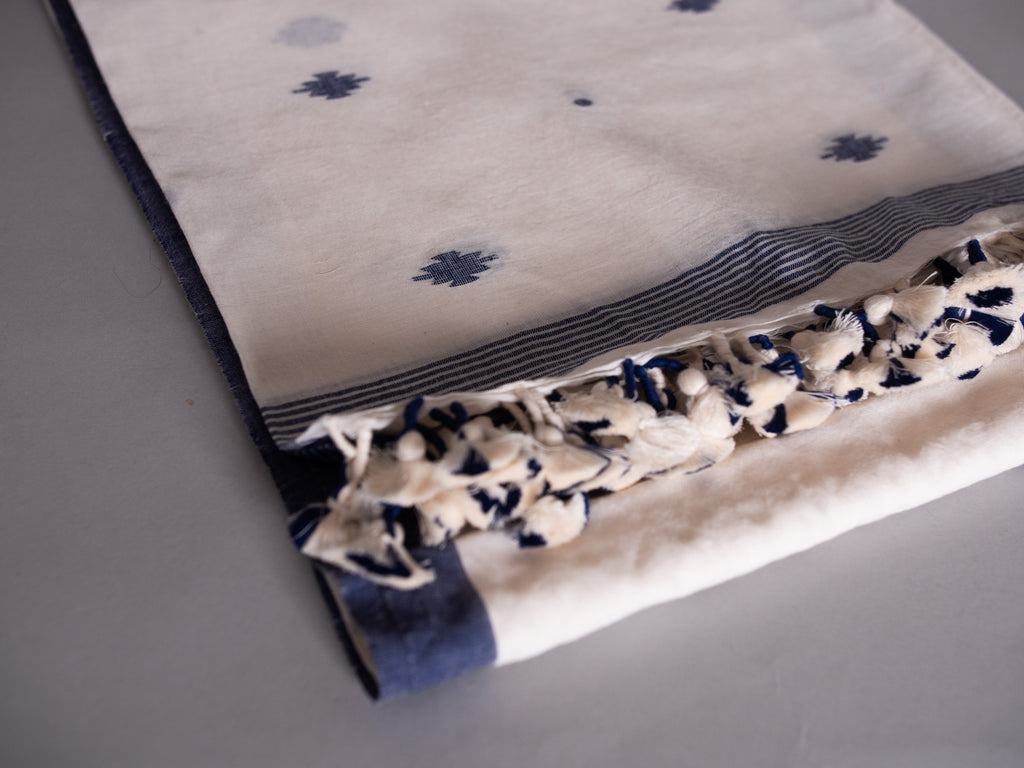 Dupatta Shawl, Blue Diamonds
