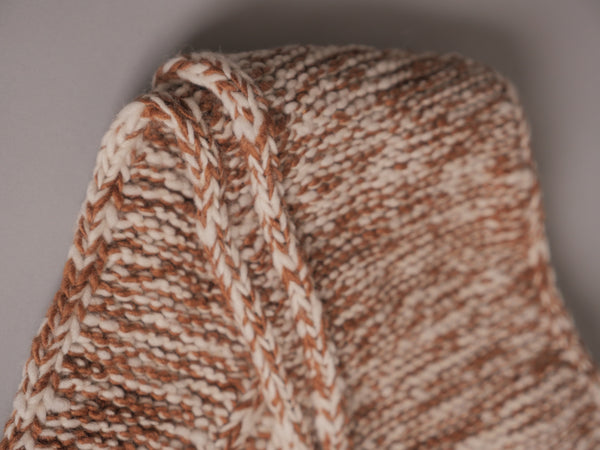 Echarpe cravate tricote main marl