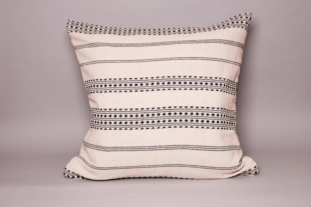 Housse de coussin en coton tissé main 60 x 60 cm 