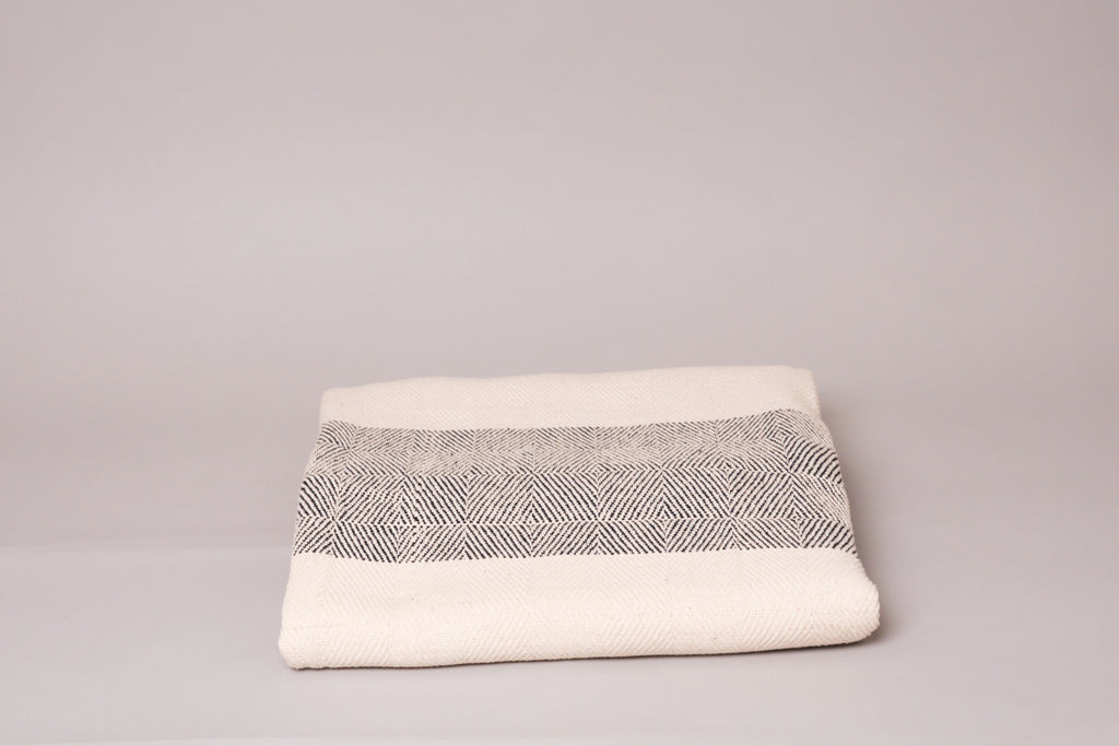 Geo plaid tisse main