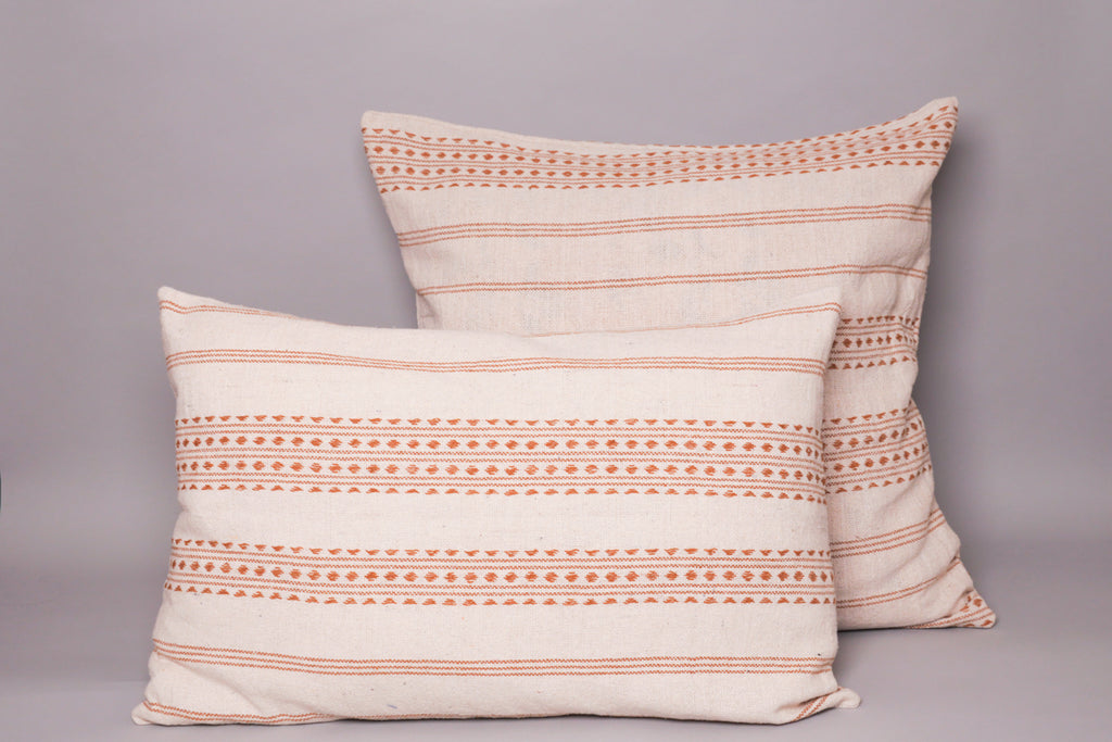 Housse de coussin en coton tissé main 40 x 60 cm 