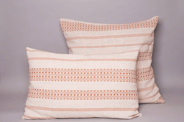 Housse de coussin en coton tissé main 40 x 60 cm 