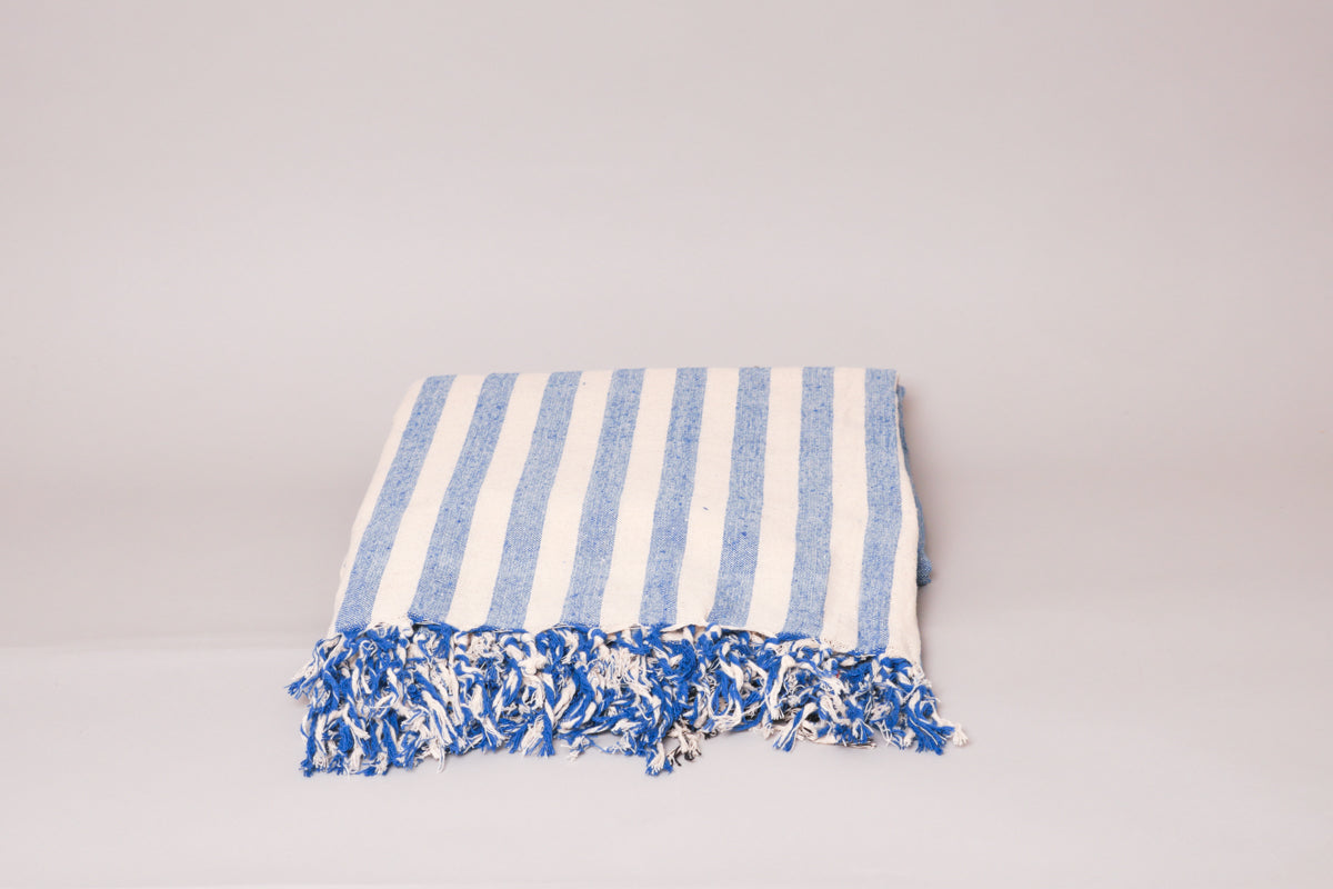 Giant Blue Sheet, hand woven 100% cotton