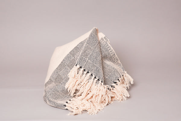 Geo plaid tisse main