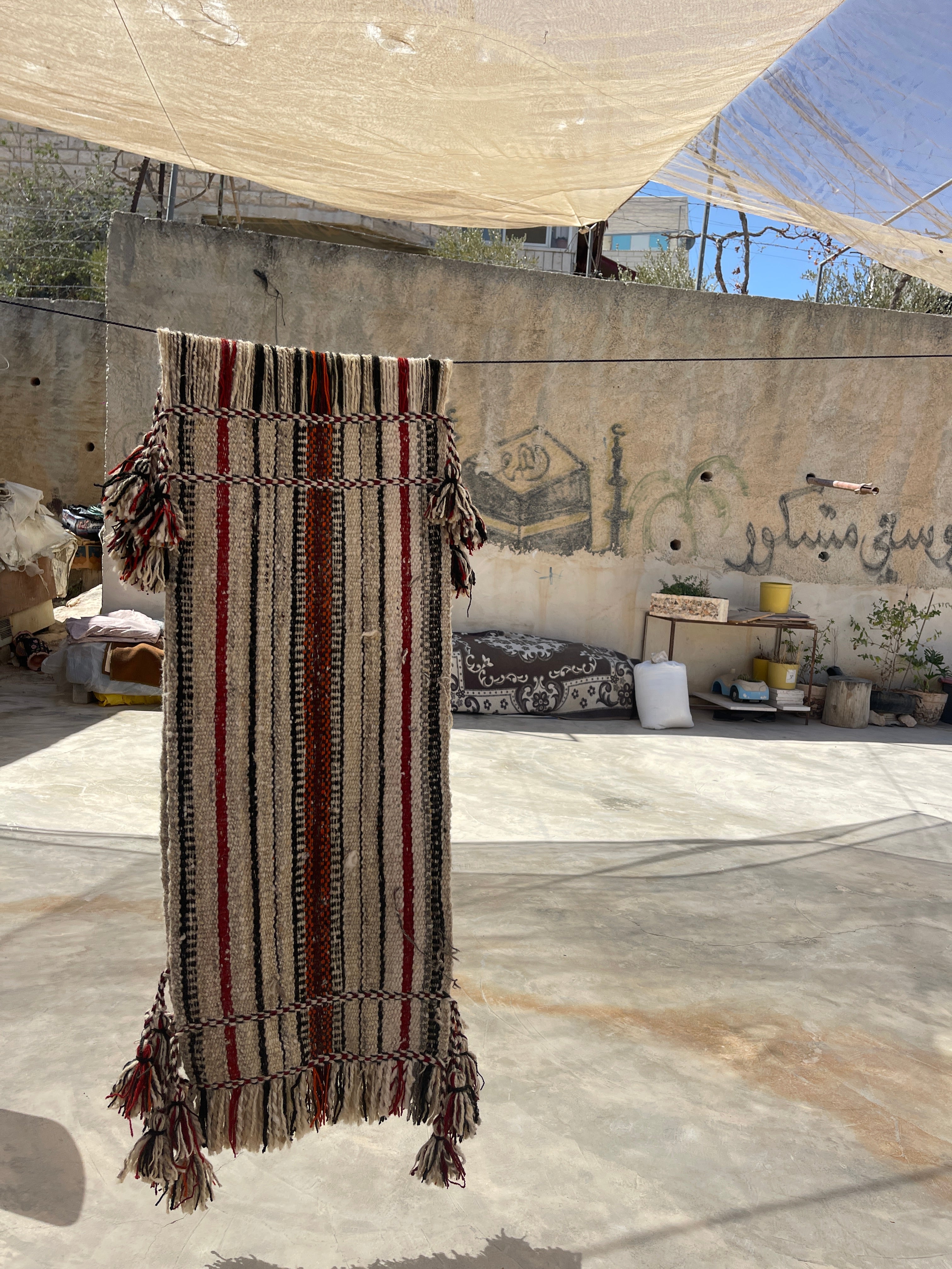 Vintage Bedouin Palestinian wool rug – Storie EU