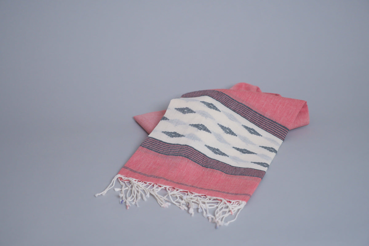 Dupatta shawl, handwoven, soft and fine cotton Secondary image