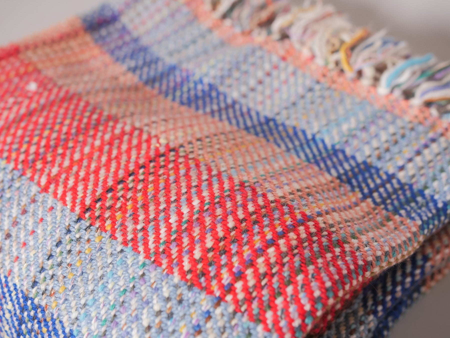 Recycled wool khadi throw