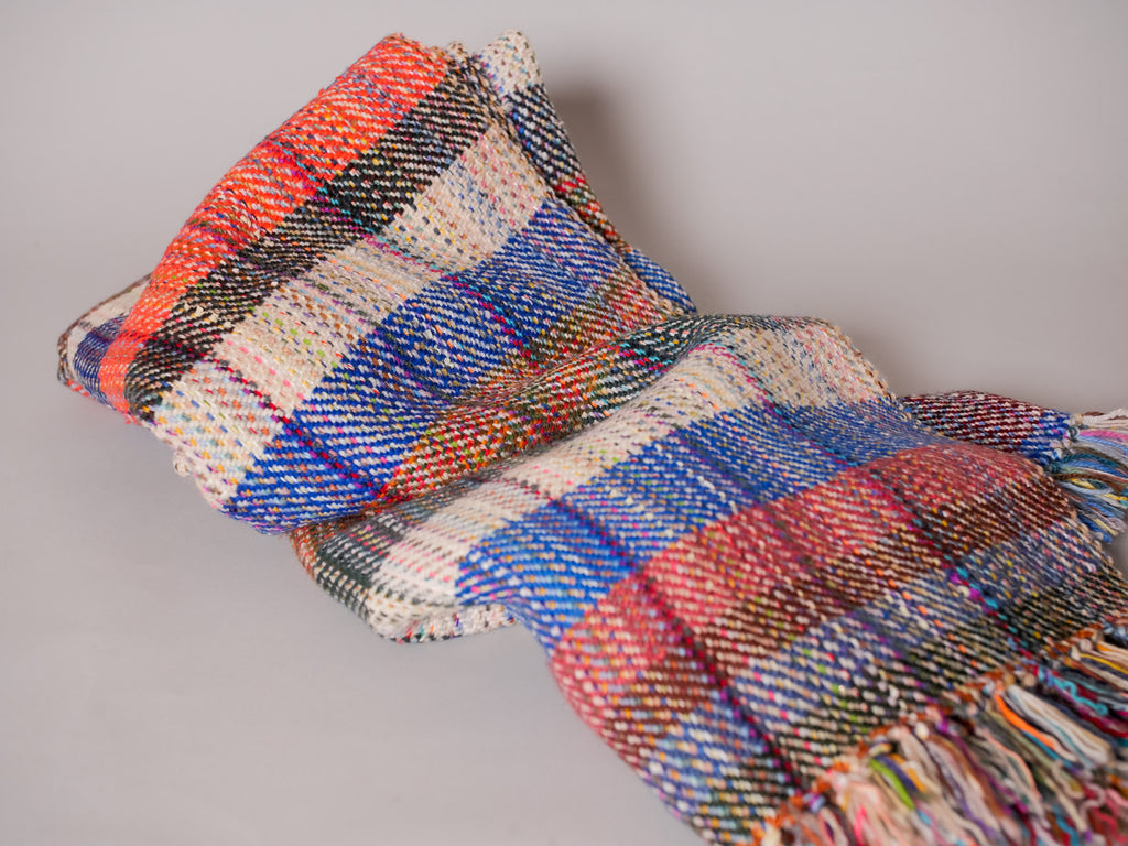 Khadi blanket, handwoven in recycled wool No.15