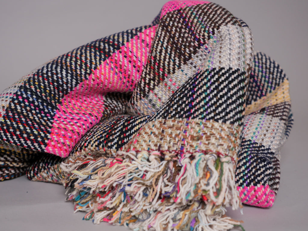Khadi blanket, handwoven recycled PET. PRE ORDER