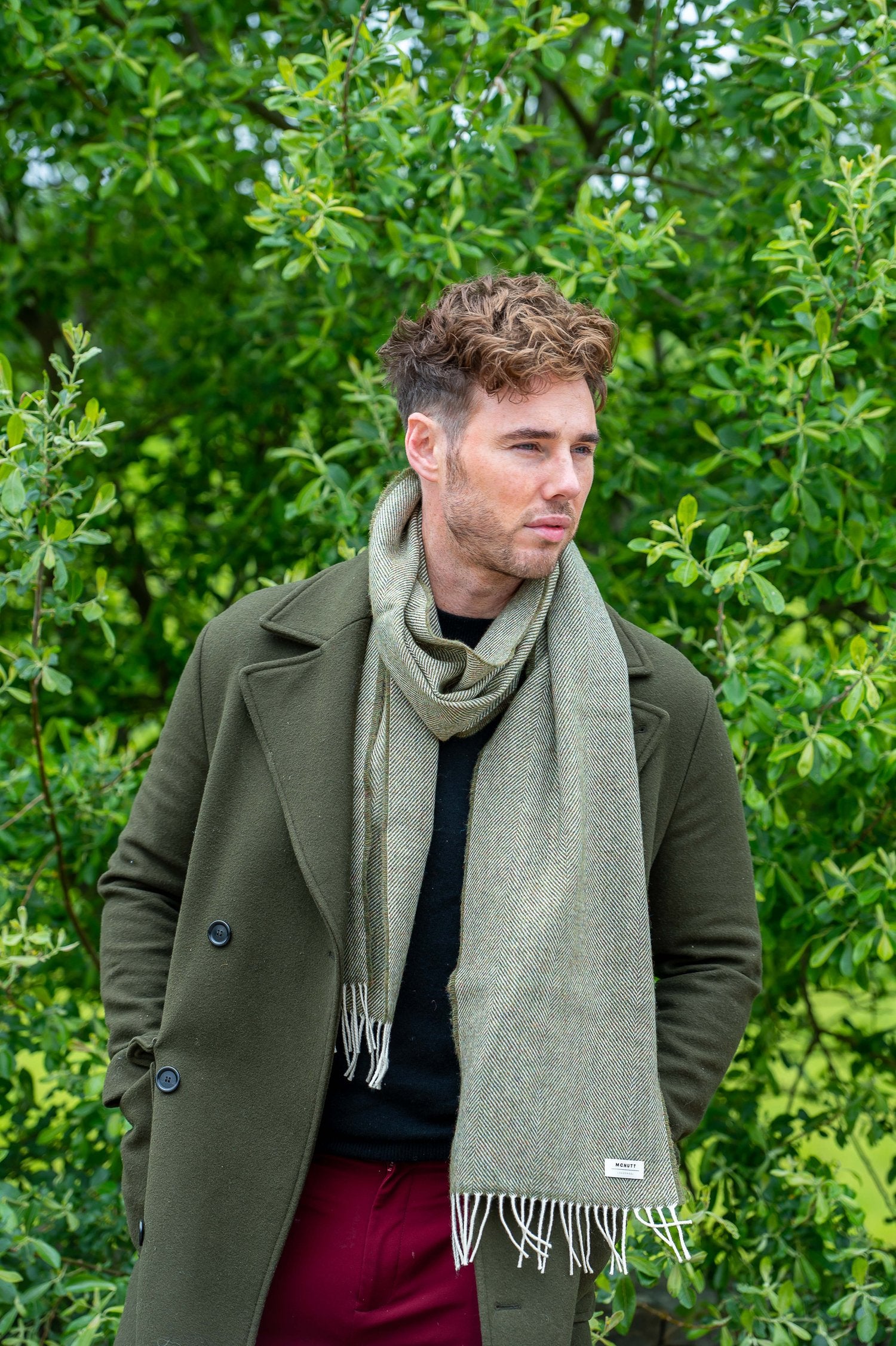 Mcnutt merino lambswool scarf, green Secondary image