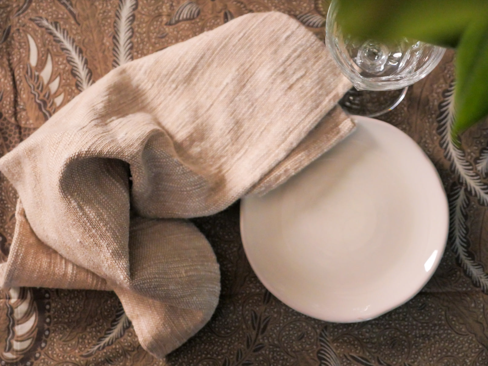 Khadi Napkin, recycled beige cotton Secondary image