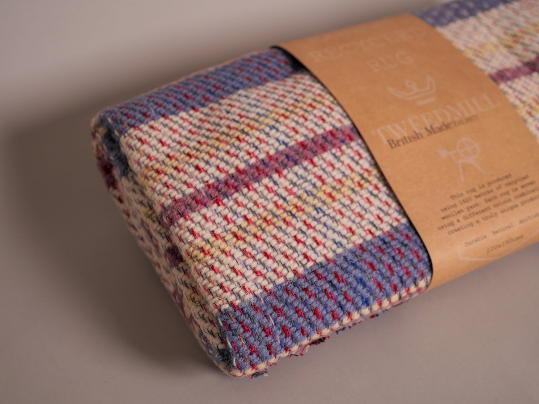 Recycled wool "Tweed" throw, No.5 Secondary image