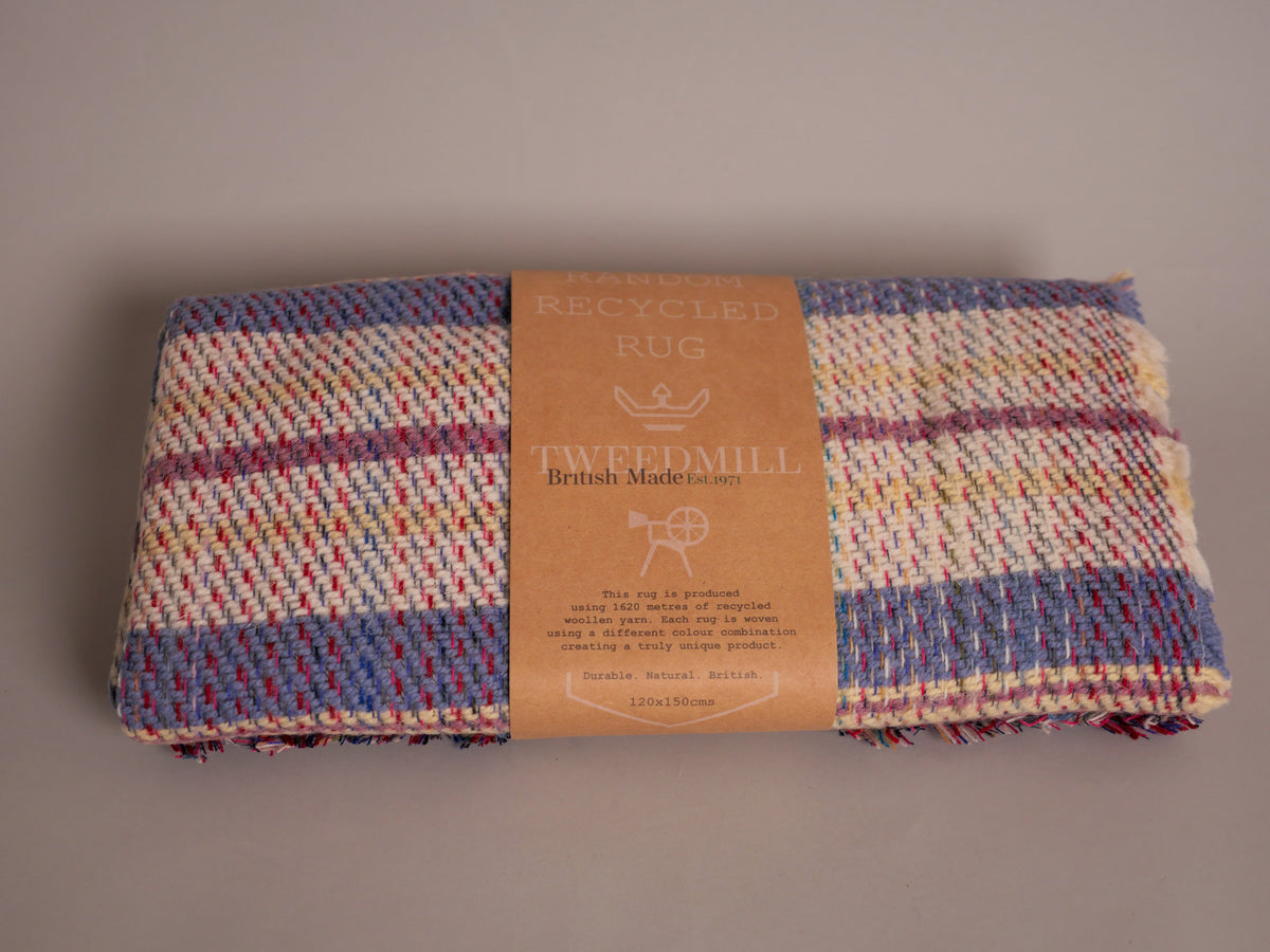 Recycled wool "Tweed" throw, No.5