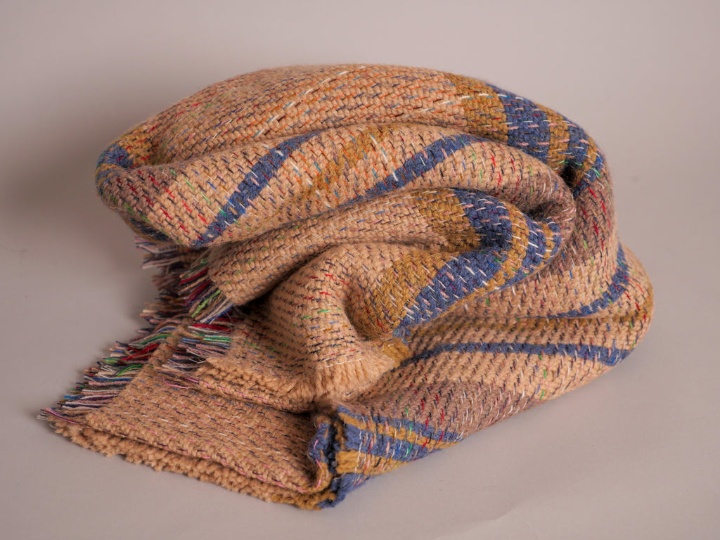 "Tweed" throw in recycled wool, No.1