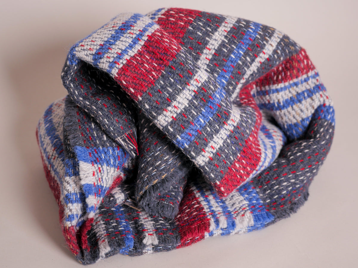 Recycled wool "Tweed" throw, No.3