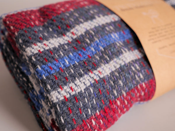 Recycled wool "Tweed" throw, No.3