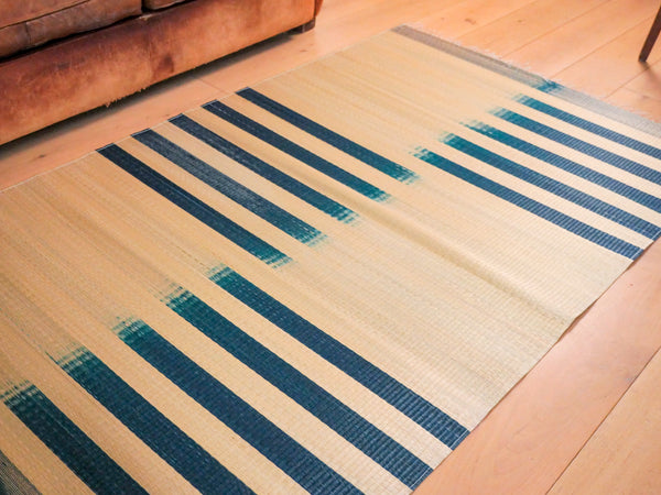 River Mat, handwoven river rush rug