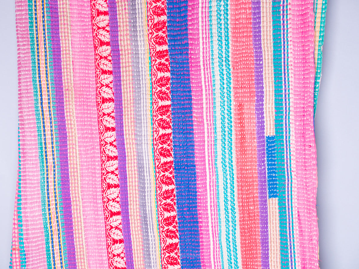 Vintage hand-embroidered throw