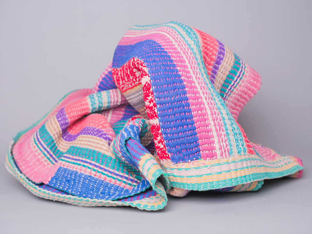 Vintage hand-embroidered throw