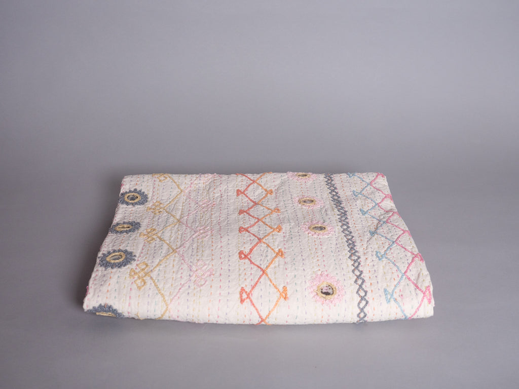Jaipur hand-embroidered blanket, small