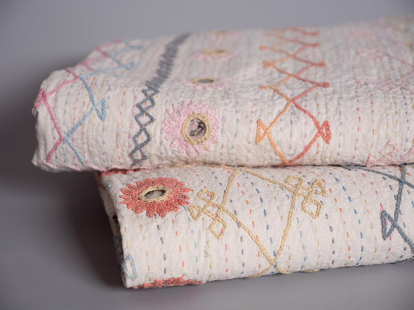 Jaipur hand-embroidered blanket, small