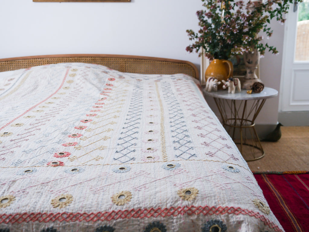 Jaipur hand-embroidered blanket, small