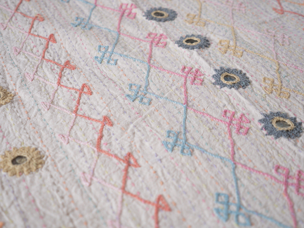 Jaipur hand-embroidered blanket, small
