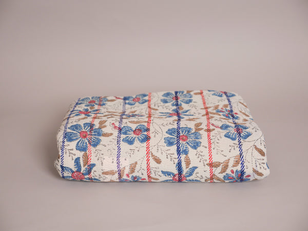 Vintage Block Printed Kantha Daisy 1