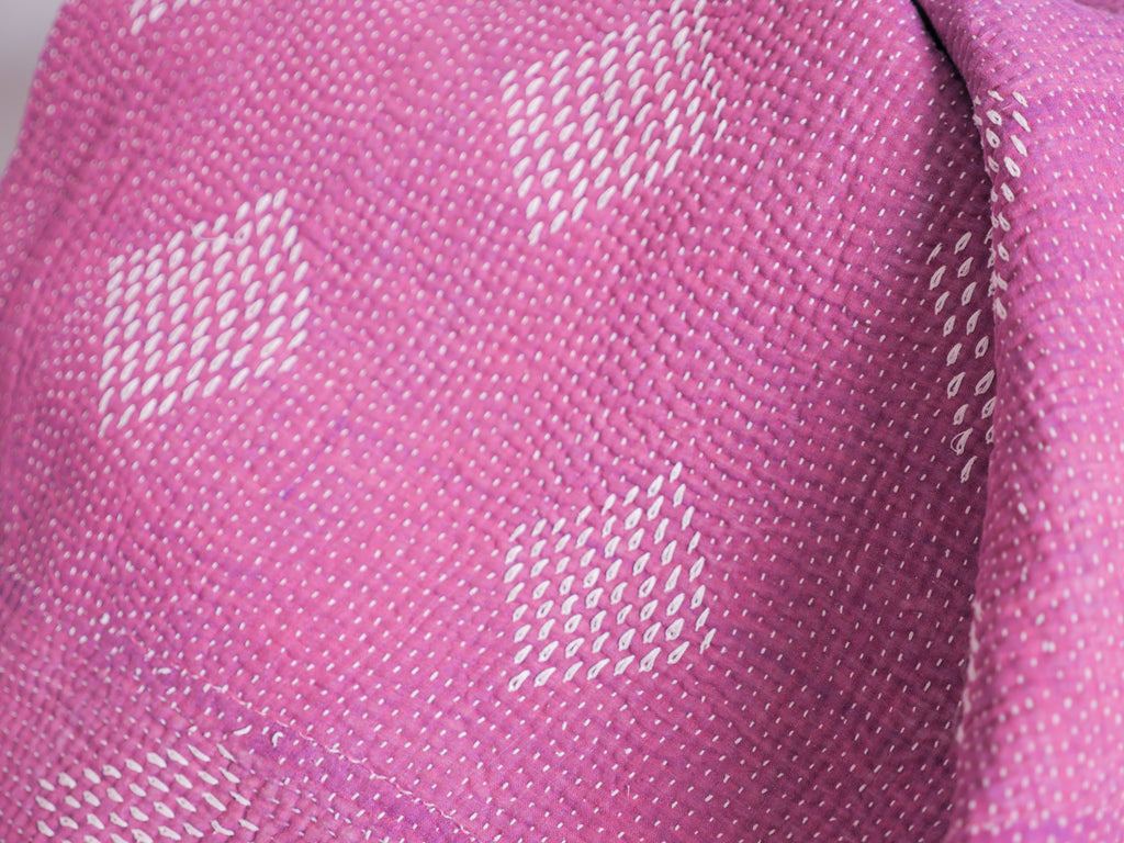 Kantha brodé main imprimé.