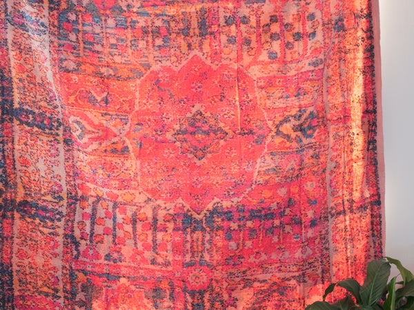 Vintage tapestry kantha, bedspread hand-embroidered cotton