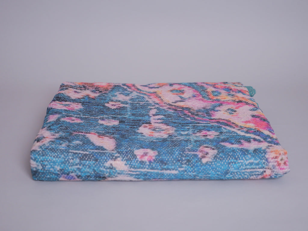 Vintage Kantha brodé main imprimé tapestry. 
