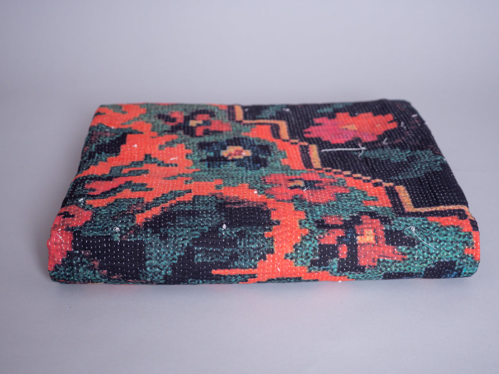 Kantha brodé main impression Bessarabian kilims.