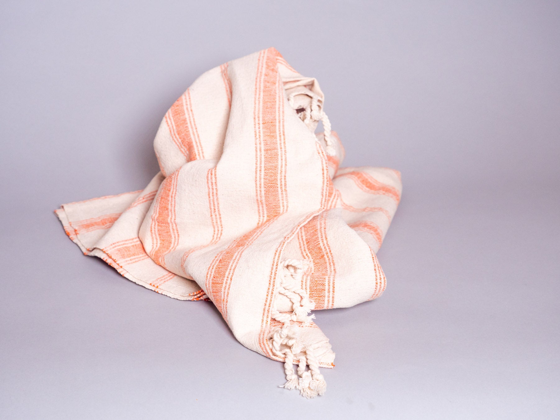 Handwoven Towel: Cotton Clementine Stripes Secondary image
