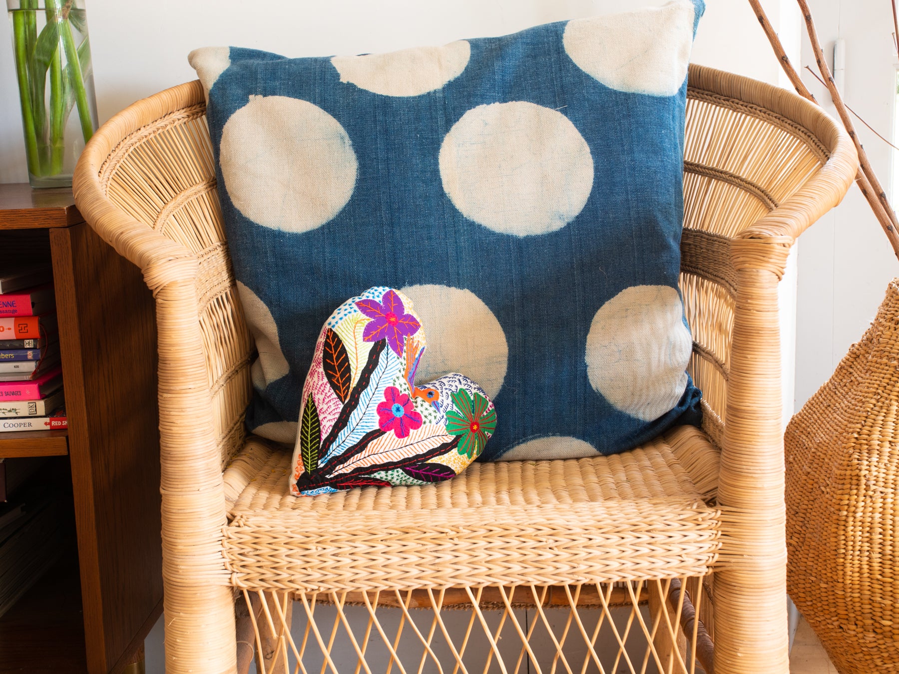 Embroidered heart cushion, Jungle Party Secondary image
