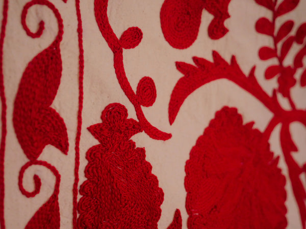 Contemporary Mochi Suzani Rouge